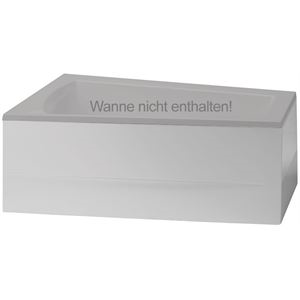 Schürze zur Raumsparwanne Lara 170 links weiß Bauhöhe inkl. Badewanne 64 cm