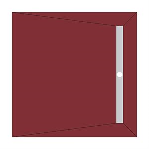 SDER4 Duschelement 90x90x4,5 cm mit 70 cm Rinne  und 4-seitigem Gefälle