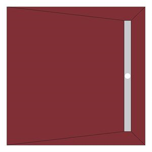 SDER4 Duschelement 100x100x4,5 cm mit 80 cm Rinne  und 4-seitigem Gefälle