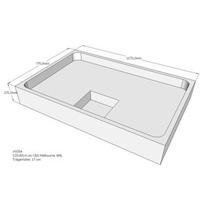Duschwannenträger für Riga E 120x80