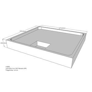 Duschwannenträger für  Mariana E 110x100