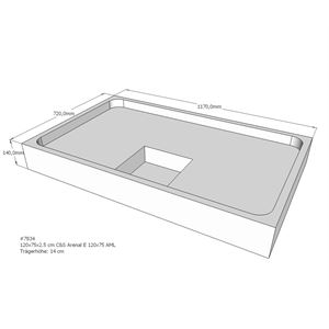 Duschwannenträger für Arenal E 120x75