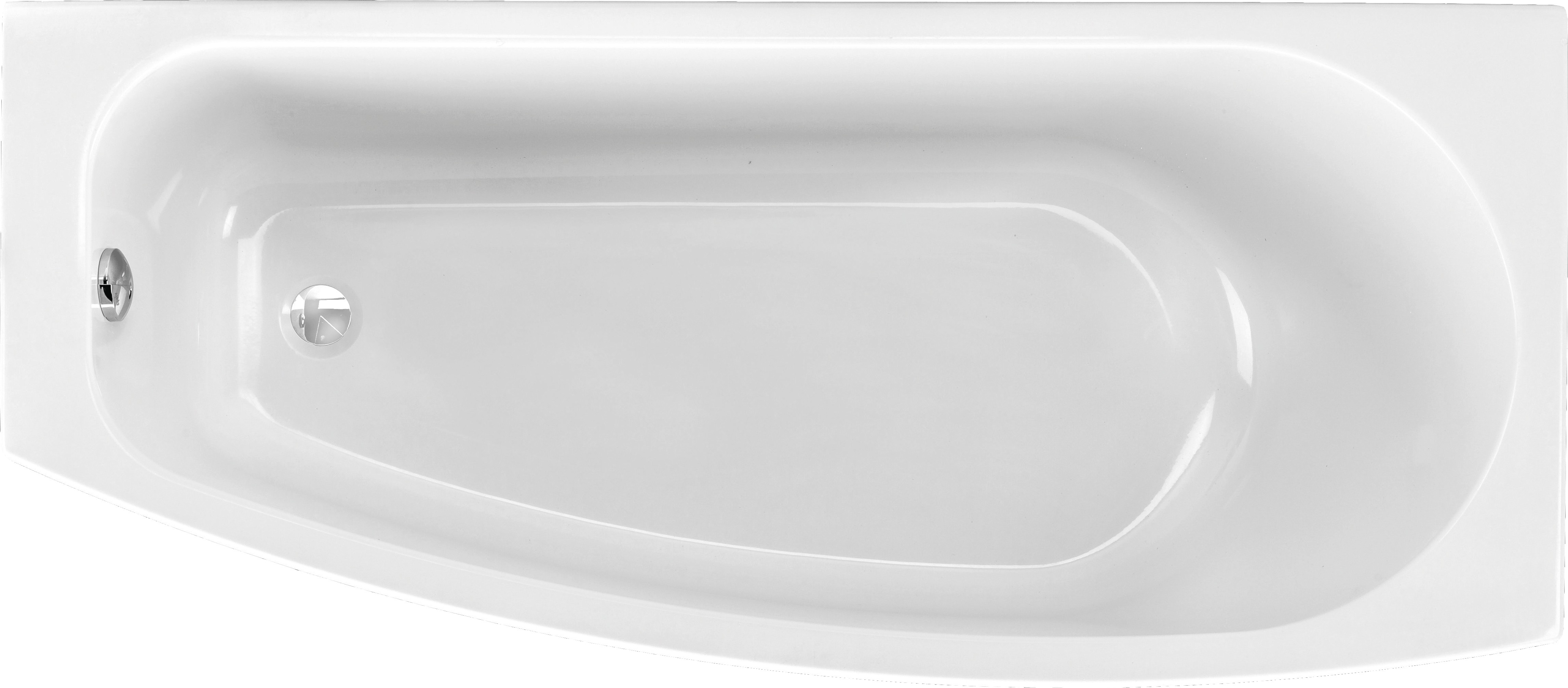 Raumsparwanne Isabela 169 x 74 x 43 cm rechts weiß (ehemals Compact)