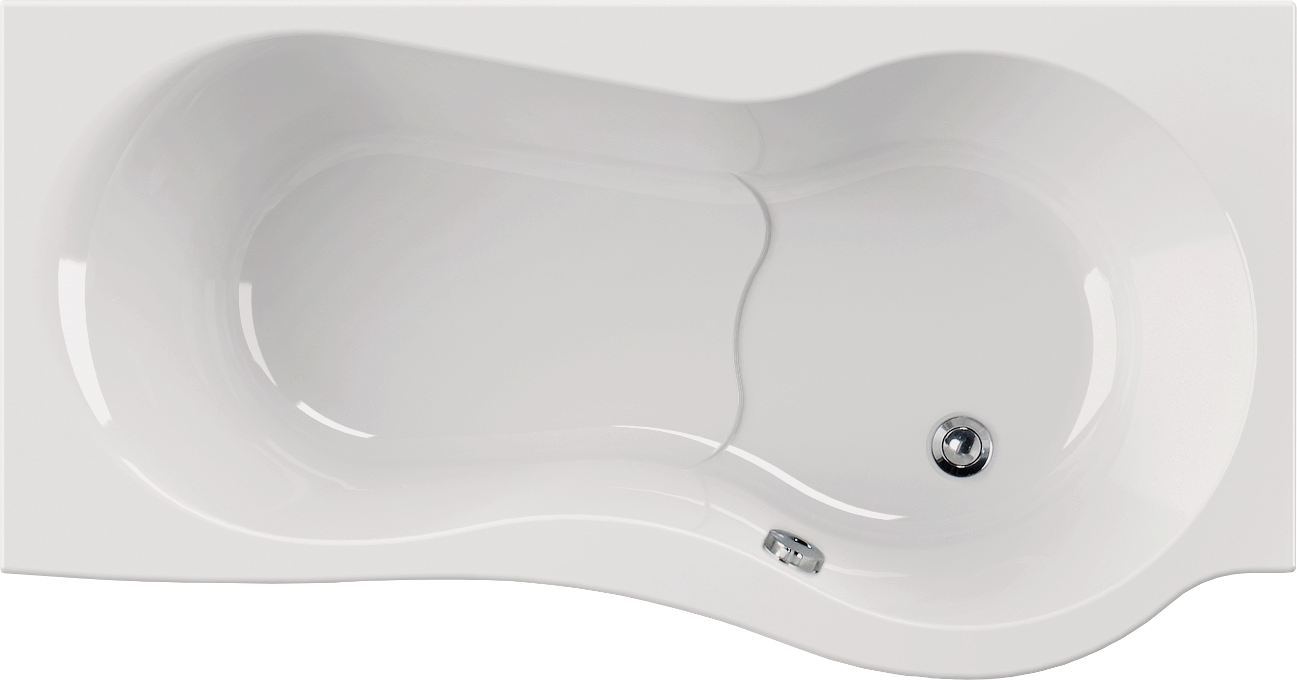 Kombiwanne Flore rechts 150x75/90x42 cm weiß (ehemals Flora)