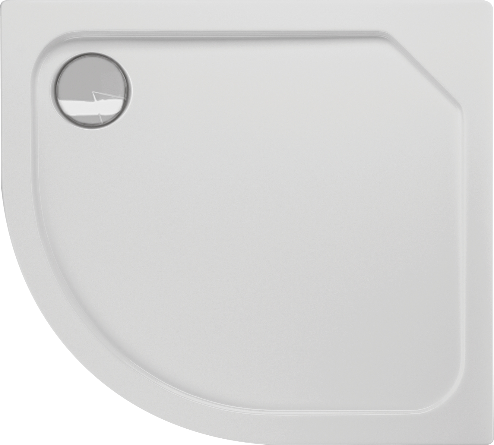 Schürze für Viertelkreisduschwanne Asta R 100x90x2,5 cm R 55 rechts/weiß