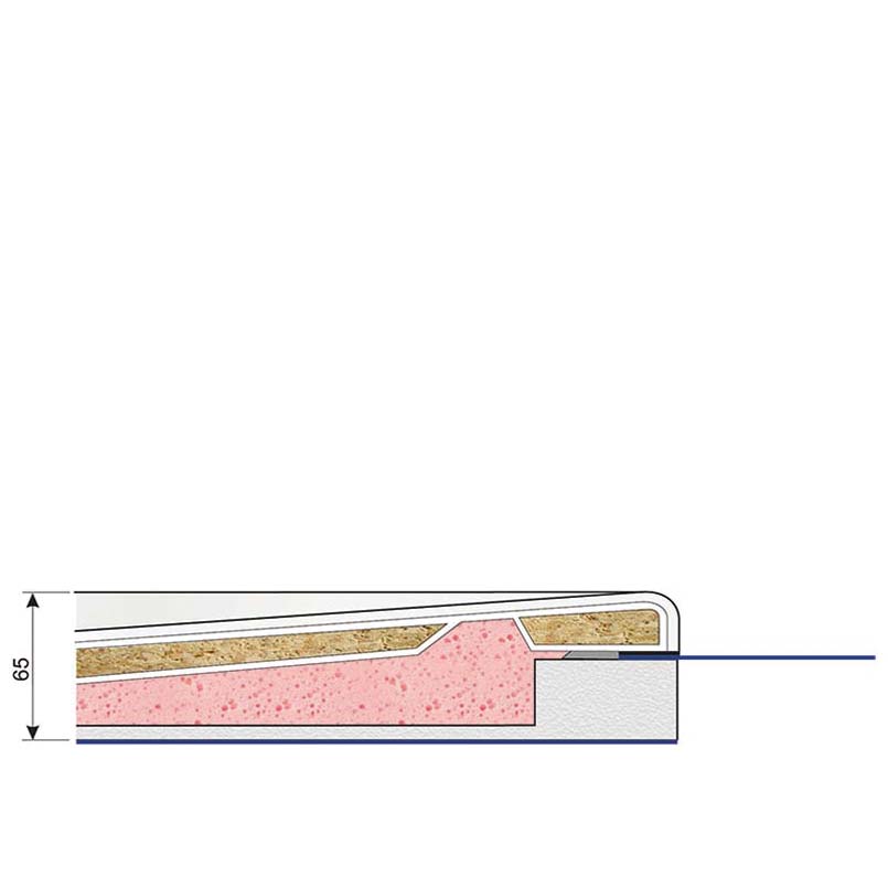 Viertelkreisduschwanne Sito R 80x100x2,5 cm R 55