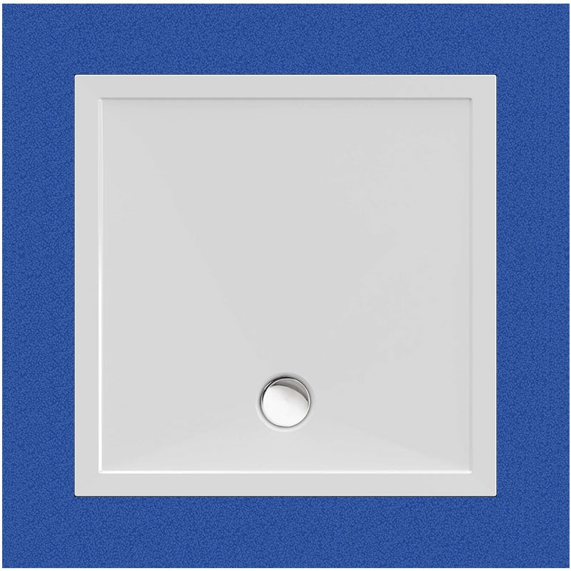 Viereckduschwanne Deepstone E 90x90x2 cm weiß