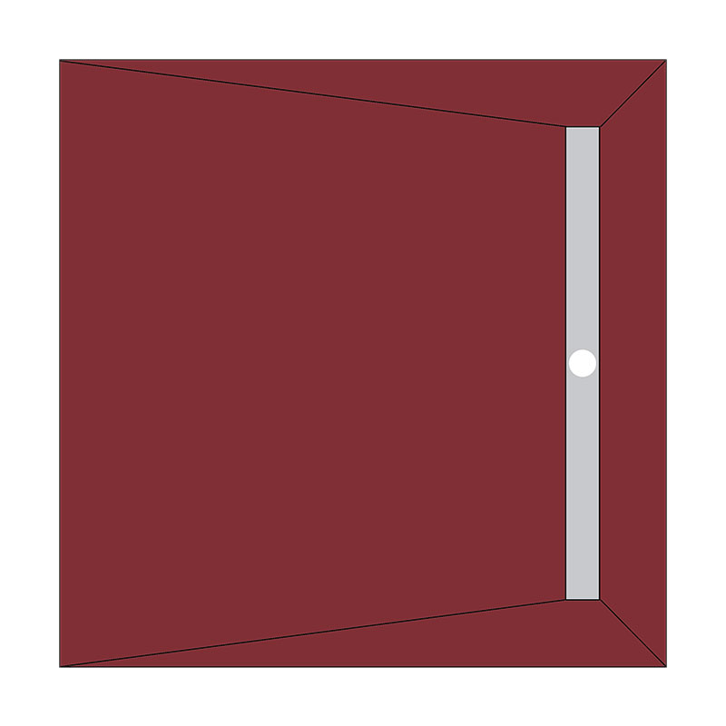 SDER4 Duschelement 90x90x4,5 cm mit 70 cm Rinne  und 4-seitigem Gefälle