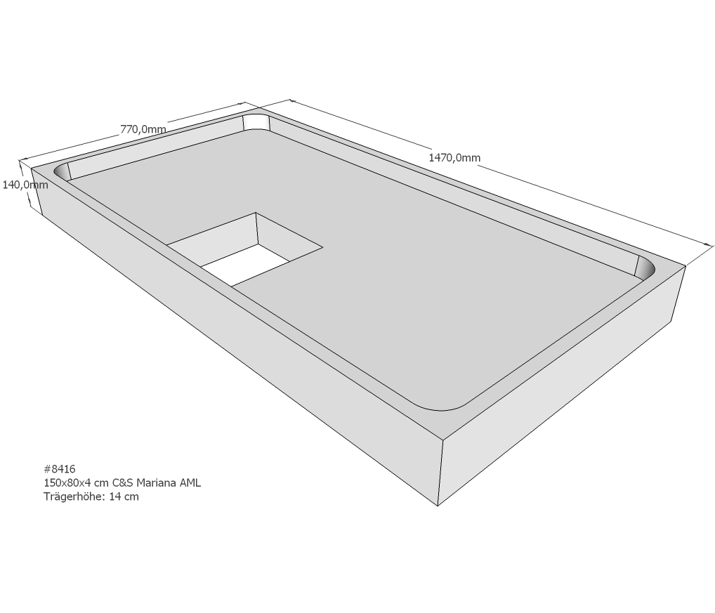 Duschwannenträger für Mariana E 150x80