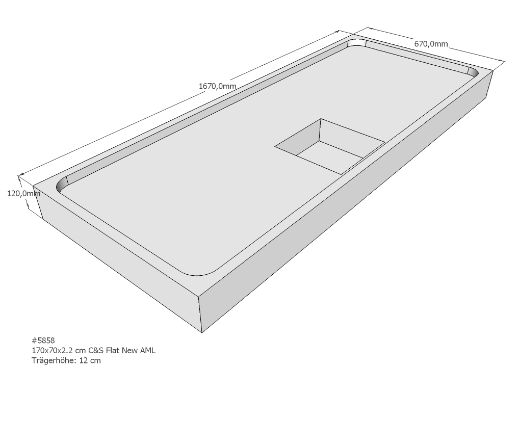 Duschwannenträger für Flat New E 170x70