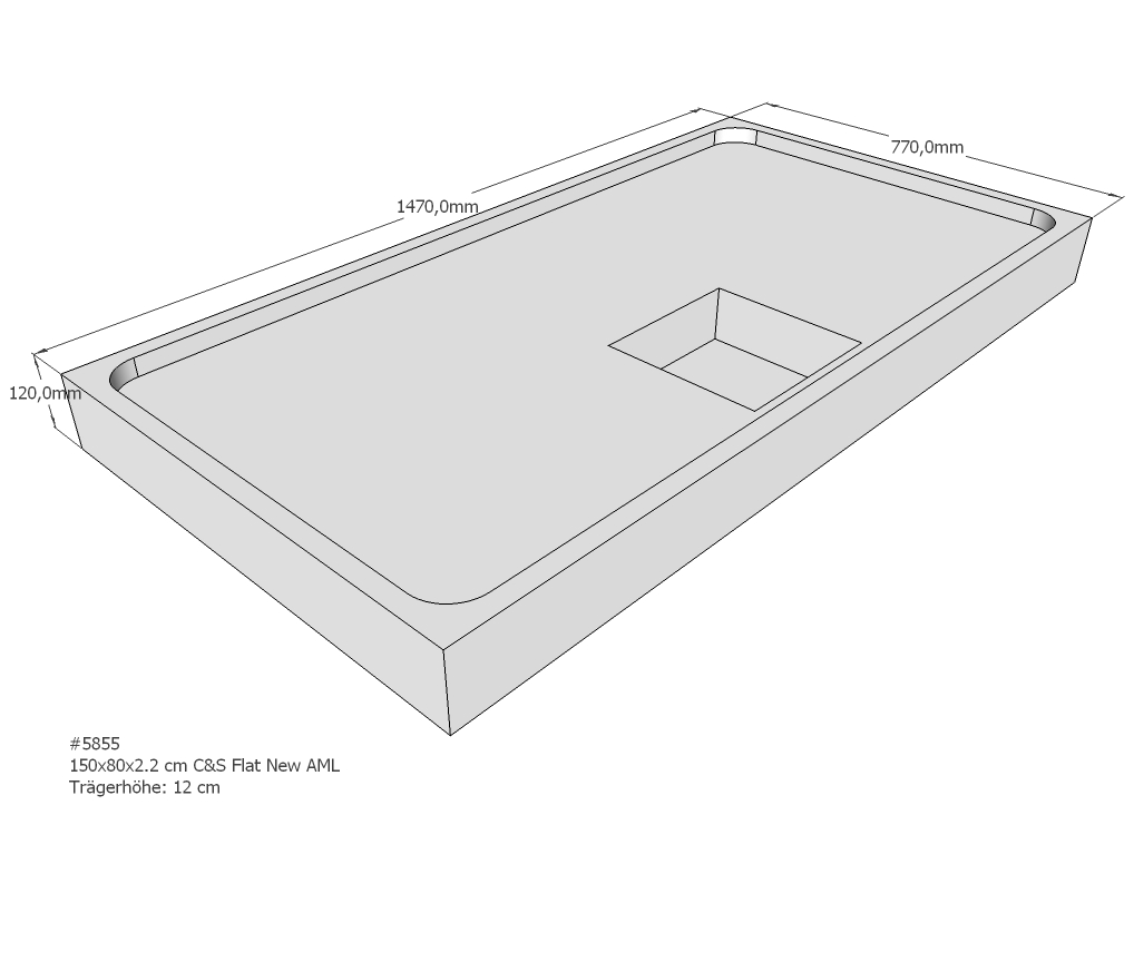 Duschwannenträger für Flat New E 150x80