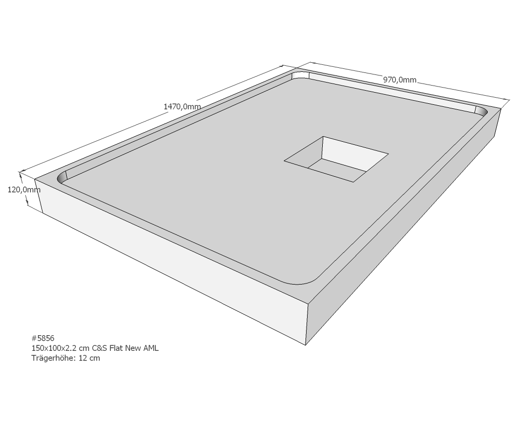 Duschwannenträger für Flat New E 150x100