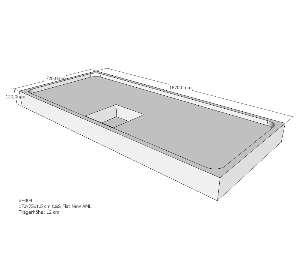 Duschwannenträger für Flat New E 170x75