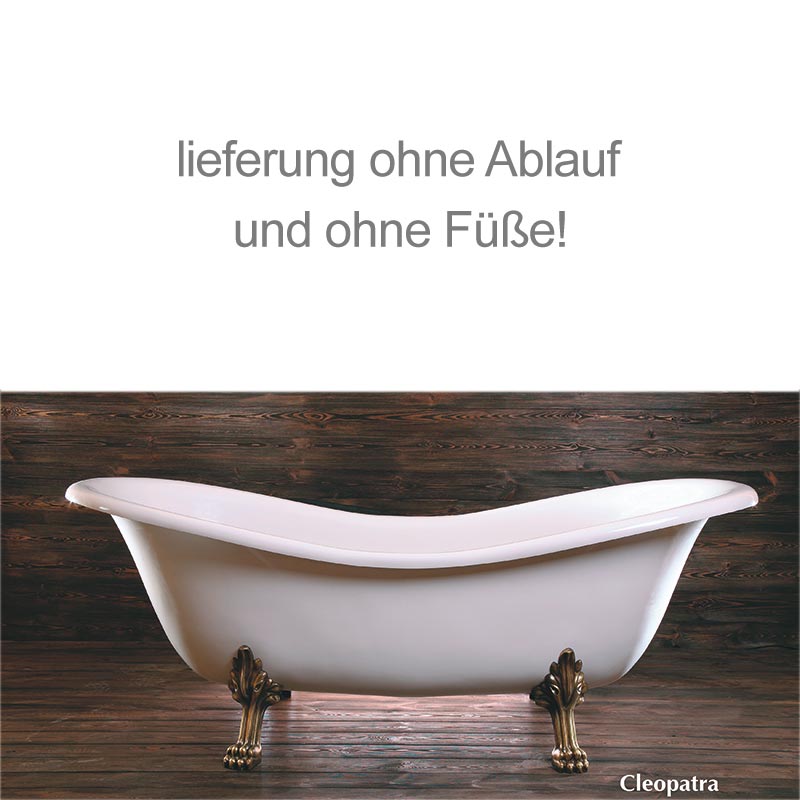 Retro Style Badewanne Cleopatra 188x80x40 cm weiß