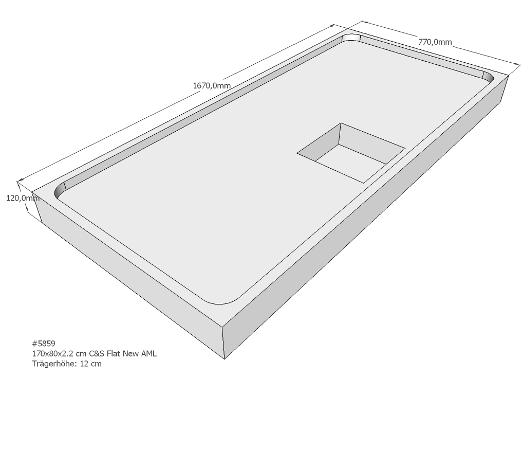 Duschwannenträger für Flat E 170x80