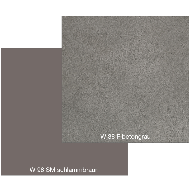 Rückwandsystem CS Easypanel Set-2 Oberfläche: betongrau / schlammbraun