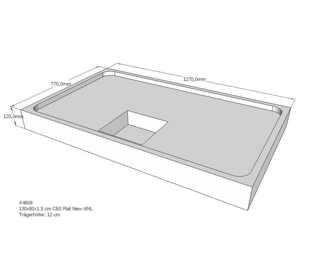 Duschwannenträger für Flat New E 130x80