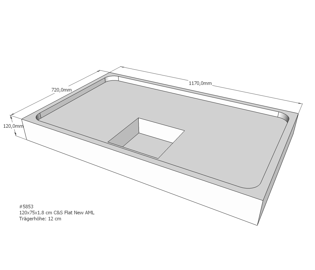 Duschwannenträger für Flat New E 120x75