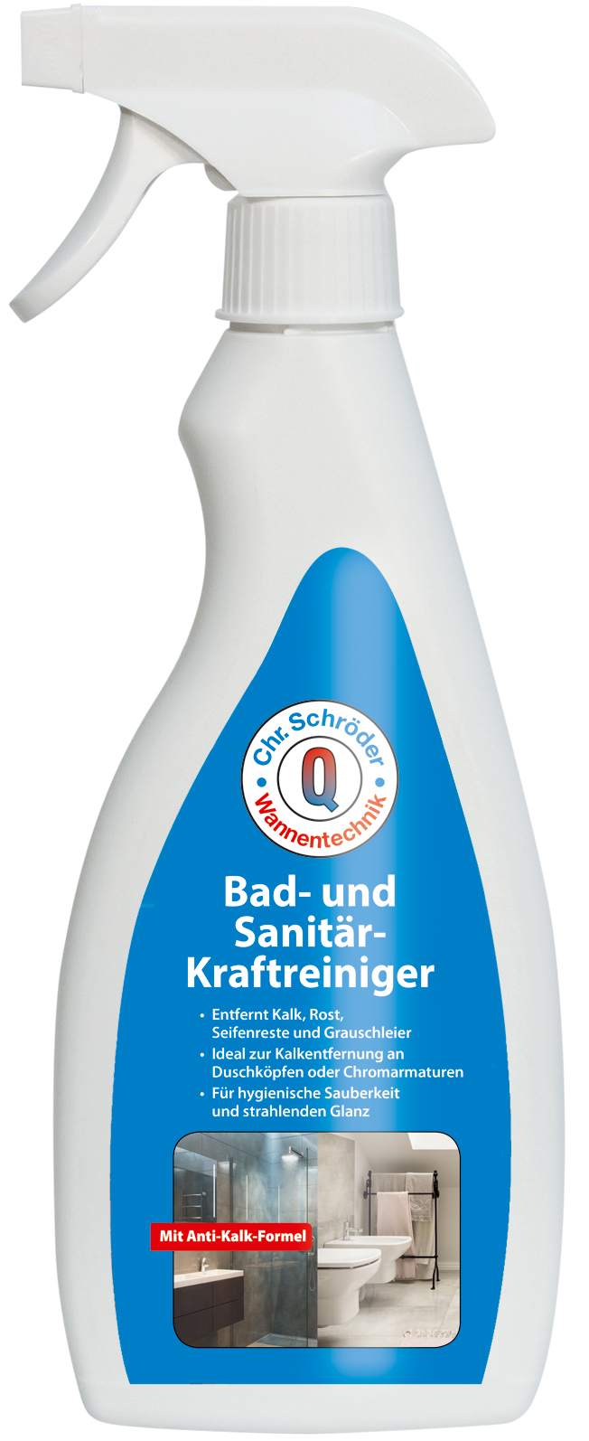 Bad- und Sanitär-Kraftreiniger 500 ml Sprühflasche gebrauchsfertige Mischung