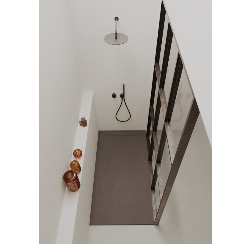 Rechteckduschwanne Slatestone Cover E 160x100 cm