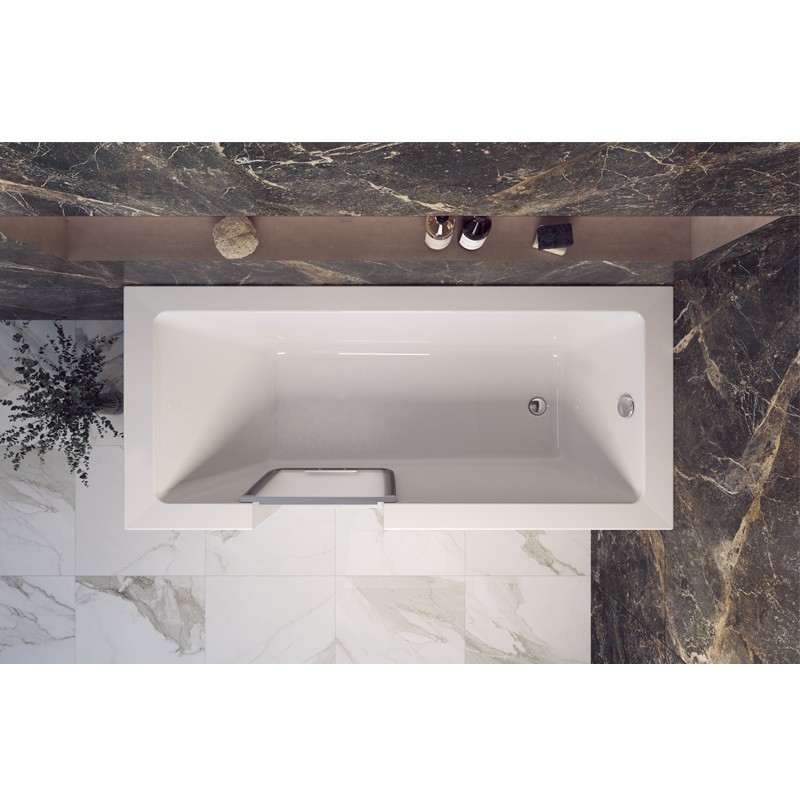 Uppsala Easy 180x80x49 cm Badewanne mit Tür links Schürzenversion: Vorwand Eck rechts