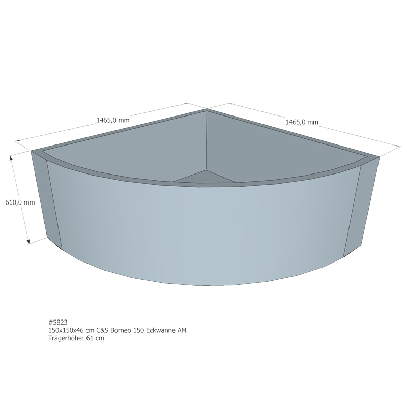 Badewannenträger für Borneo 150