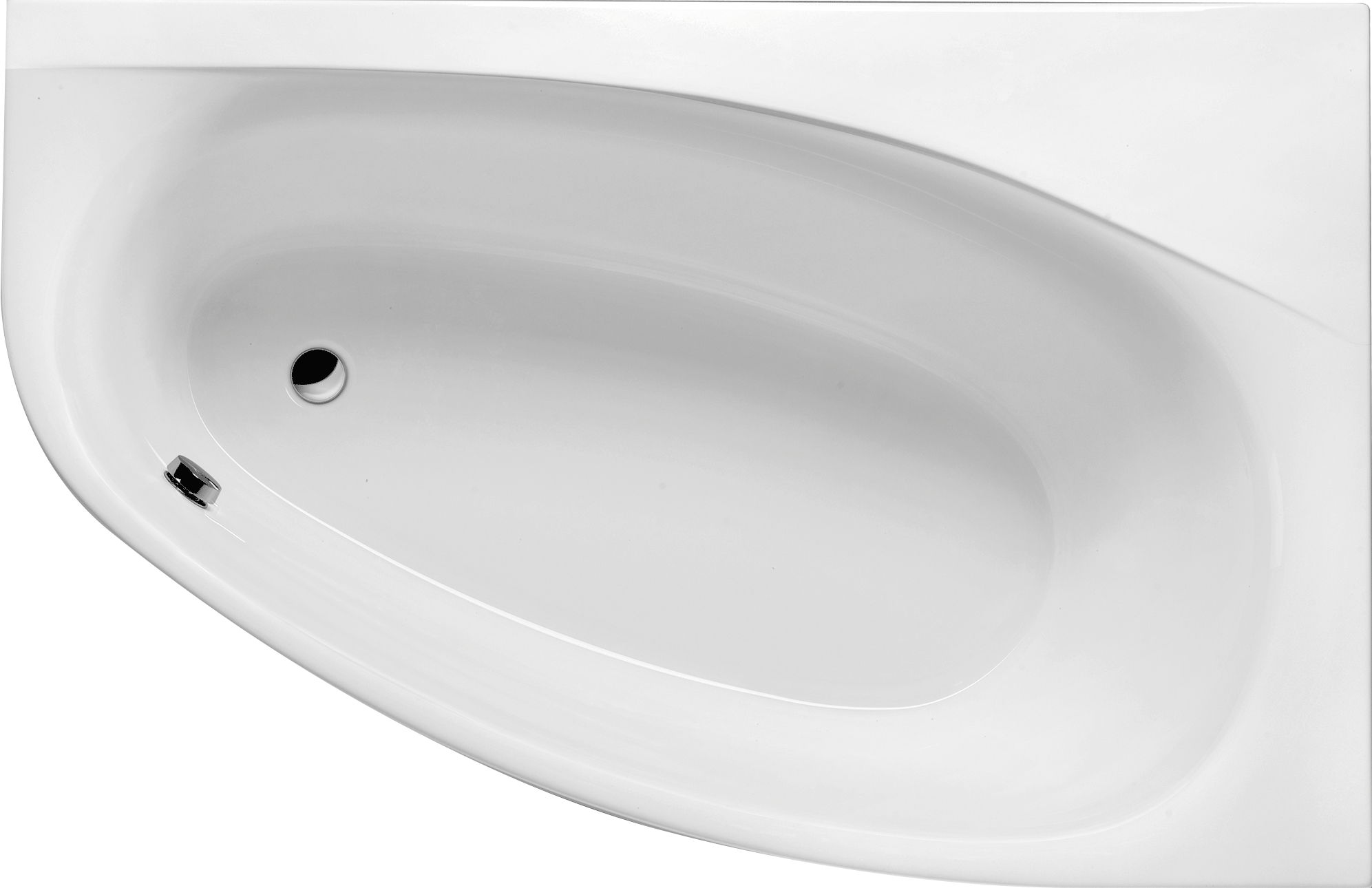 Raumsparwanne Kameleon rechts 170x110x46 cm weiß