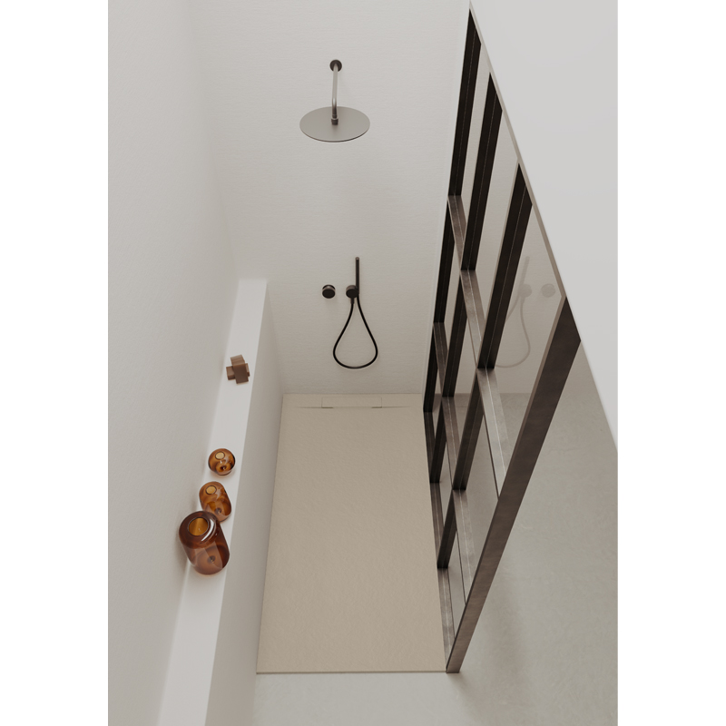 Rechteckduschwanne Slatestone Cover E 140x100 cm