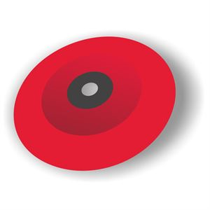 CS Wandmanschette 1/2" rund rot, selbstklebend
